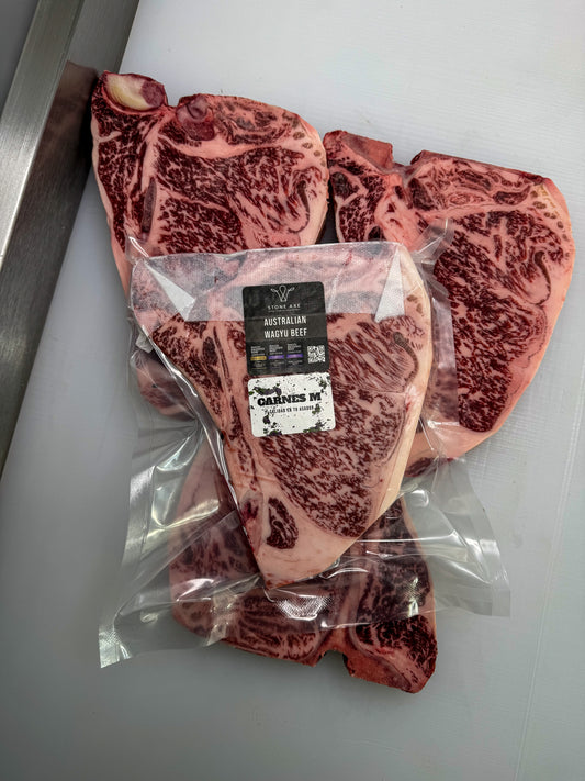 T-Bone Full Blood Wagyu Australiano BMS 9 - Stone Axe